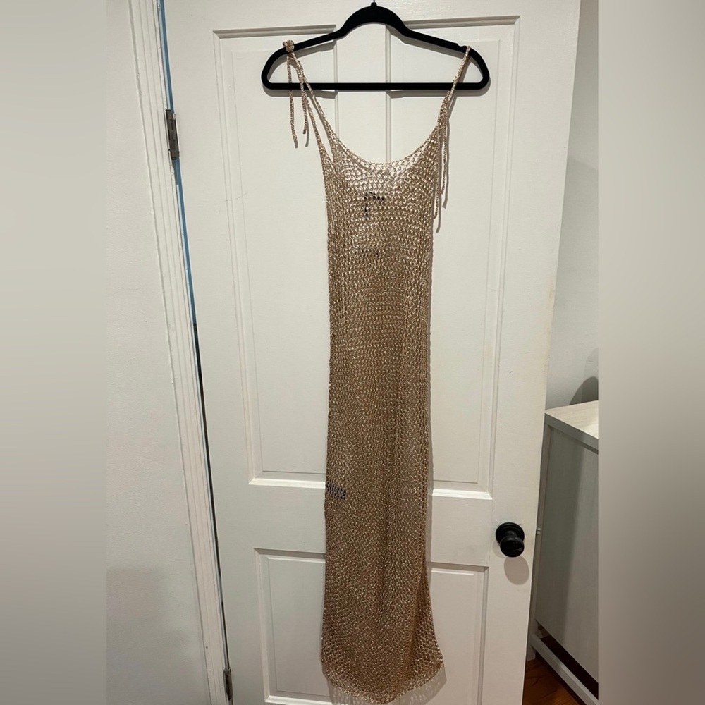 RoseGold Sheath Dress Maxi Resort Wear